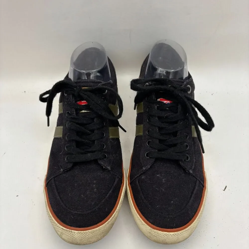 Gola Comet Mens 9 Black Low Top Sneakers Retro Casual Shoes Gum Sole
